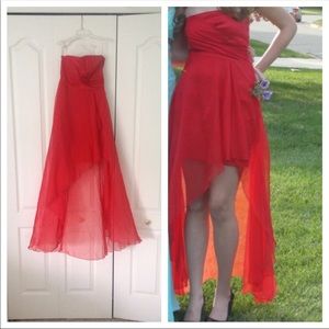 ❤️🌹Jessica McClintock FORMAL Red High-Low Dress!